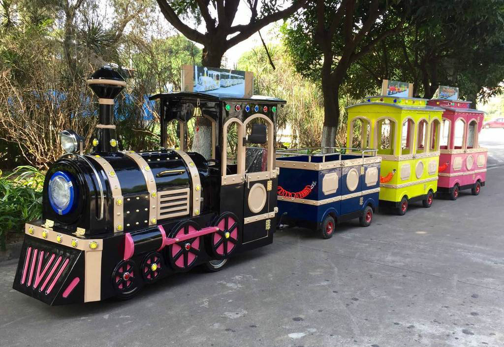 钦州景区广商场无轨观光小火车电动儿童游乐设备小火车可坐人户外玩具